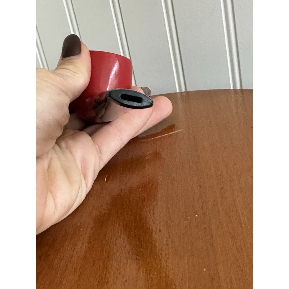Vintage Venturi Red Tobacco Smoking Pipe Black Stem 5.5